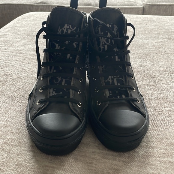 Mens Dior oblique black high top sneaker - Picture 4 of 8